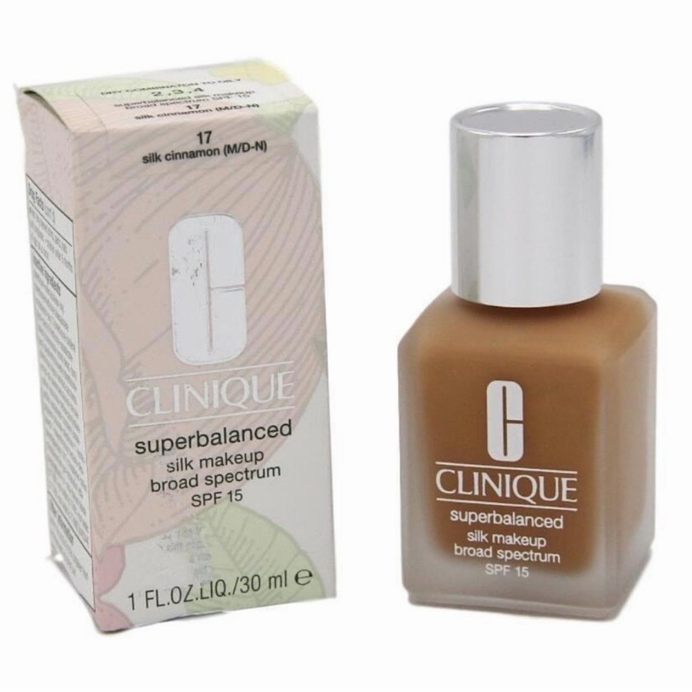 Clinique Superbalanced Silk Makeup Foundation SPF15 17 Silk Cinnamon NEW Boxed
